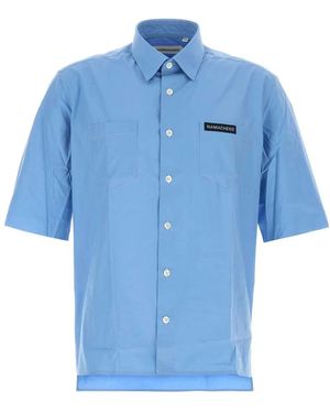 NAMACHEKO Cerulean Poplin Guardia Shirt - Blue