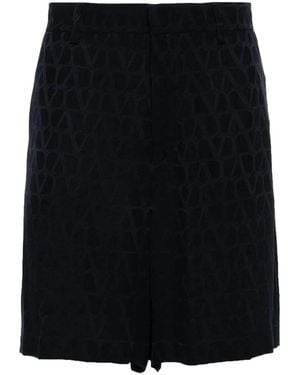 Valentino Garavani 'Toile Iconographe' Bermuda - Black