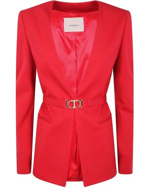 Twinset Jacket With Belt - Red