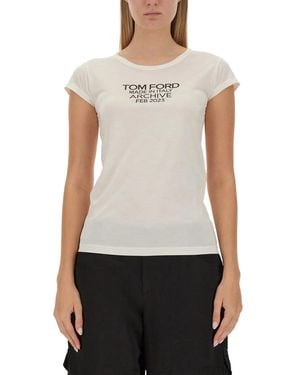 Tom Ford T-Shirt With Logo - White