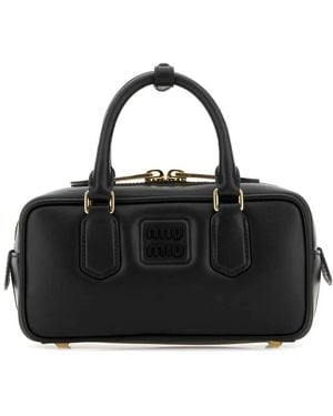 Miu Miu Arcadie Regular Leather Bag - Black