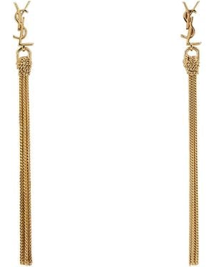 Saint Laurent Bo Pompons Chaines - White