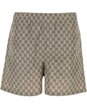 Gucci Printed Polyester Swimming Shorts - Grey
