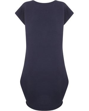 Pleats Please Issey Miyake Pleats Please By Issey Miyake "Zig Zag Knit" Dress - Blue