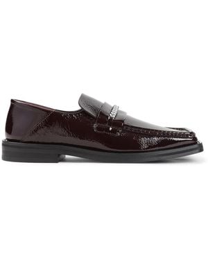 Martine Rose Fold Back Bovine Leather Loafers - Black