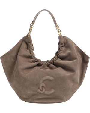 Coccinelle Embossed-Logo Suede Tote Bag - Metallic
