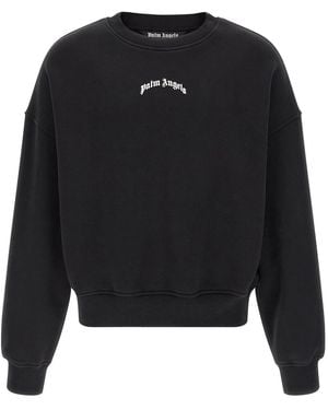Palm Angels 'Back Curved Logo' Sweatshirt - Black