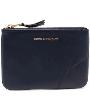 Comme des Garçons Wallet Classic Leather Line Pouch - Blue