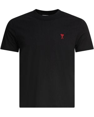 Ami Paris Ami De Coeur T-Shirt - Black