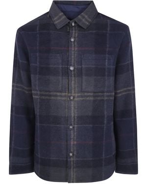 Barbour "Woodlane" Tail Brush Overshirts - Blue