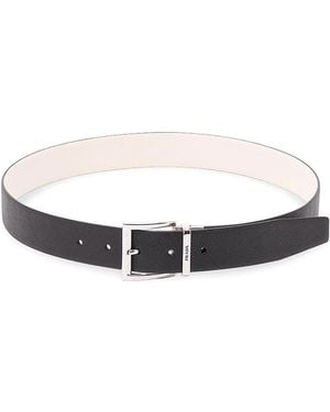 Prada Saffiano Leather Reversible Belt - White