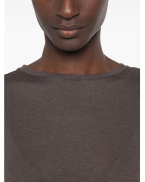 Herno Lyocell Cotton Jumper - Brown
