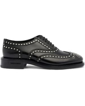 DSquared² Nickel Calf Leather Oxford - Black