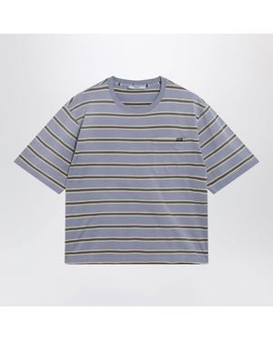 Prada Vintageeffect Striped Tshirt - Blue