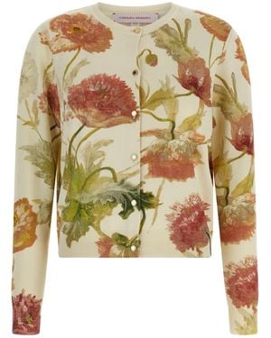 Carolina Herrera Floral Print Cardigan - Green