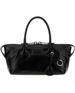Miu Miu Leather Handbag - Black