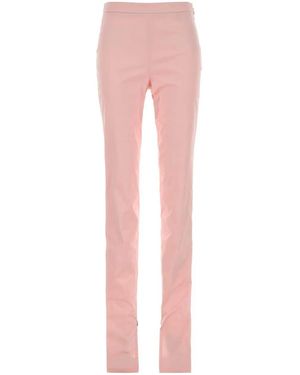 Gucci Satin-Finish Slit-Hem Pants - Pink