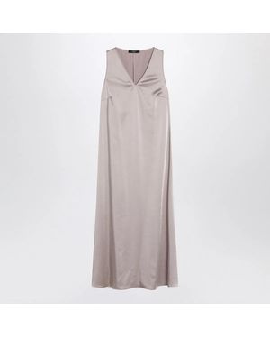 Weekend by Maxmara Blush Satin Fluid Dress - Grey