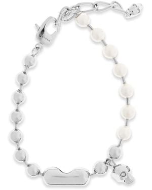 McQueen Skl & Pearl Bracelet - White