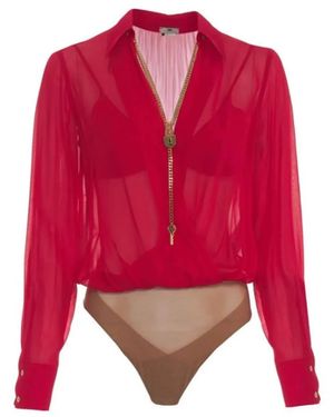 Elisabetta Franchi Passion Stretch Fabric Shirt - Red