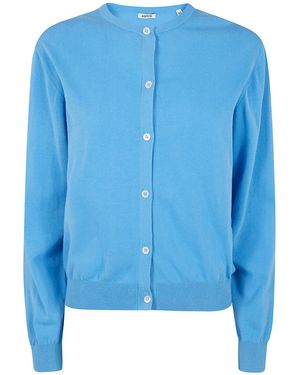 Aspesi Round Neck Cardigan - Blue