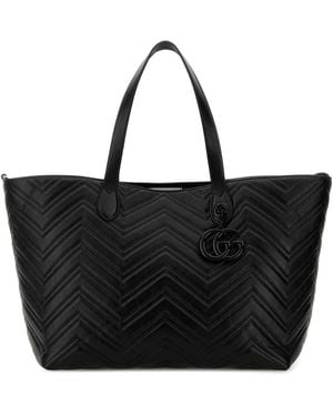 Gucci Handbag With Removable Pouch - Black