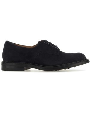 Tricker's Midnight Suede Daniel Lace-Up Shoes - Black