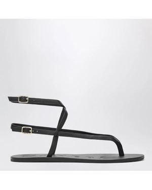 Manebí Smooth Leather Crossover Sandals - Brown