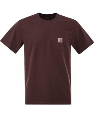 Carhartt Cotton T-Shirt With Pocket - Brown