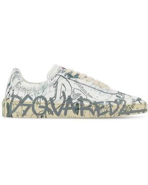 DSquared² Dsquared Printed Leather Rider Trainers - White