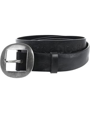 DSquared² Logo Leather Buckle Belt - Black
