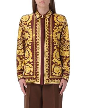 Versace Barocco Silk Shirt - Natural