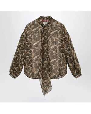 Max Mara Printed Silk Chiffon Blouse - Multicolor
