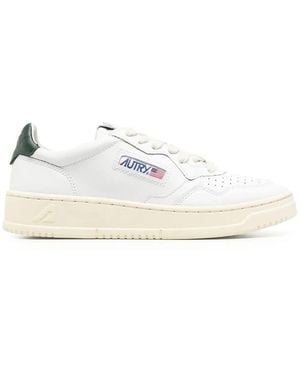 Autry "Medalist Low" Leather Sneakers - White