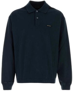 Prada Dark Logo Polo - Blue