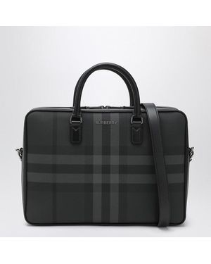 Burberry Ainsworth Document Bag Charcoal Color - Black