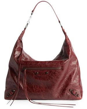 Balenciaga Le City Leather Hobo Bag - Brown