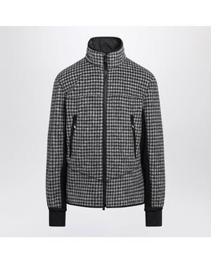 Moncler Gingham Zip-Up Fleece - Black