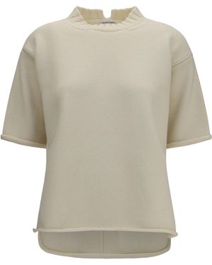 Bottega Veneta Cream Wool Blend Oversize Jumper - White