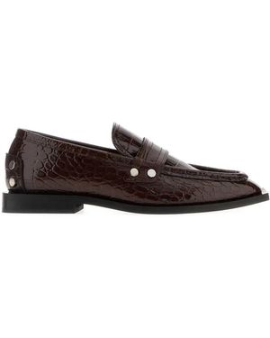 Ganni Synthetic Leather Loafers - Brown