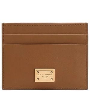Dolce & Gabbana Dolce & Gabbana Calfskin Card Holder - Brown