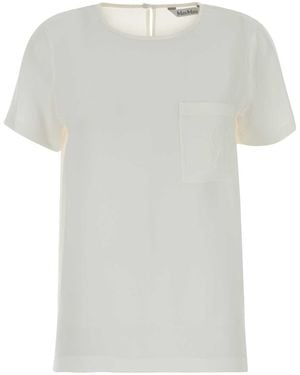Max Mara Silk Pagano T-Shirt - White