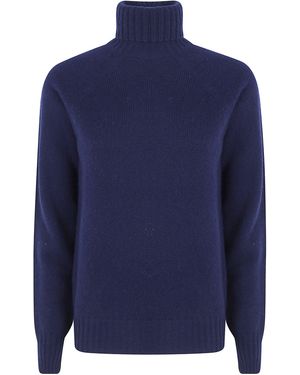 Drumohr Turtle Neck Sweater - Blue