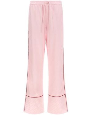 Off-White c/o Virgil Abloh 'Jacquard Satin Pajama' Pants - Pink