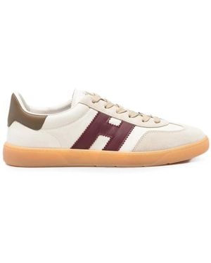 Hogan Cool Smooth And Suede Leather Trainers - Pink