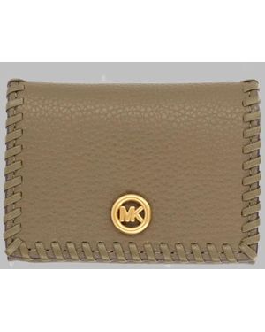 MICHAEL Michael Kors Leather Zip-Around Wallet - Natural