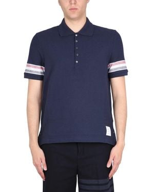 Thom Browne Cotton Polo - Blue