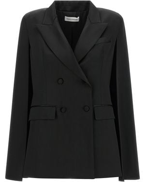 Federica Bonifaci 'Tuxedo' Cape - Black