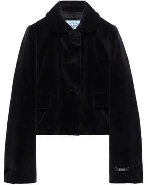 Prada Velvet Bomber Jacket - Black