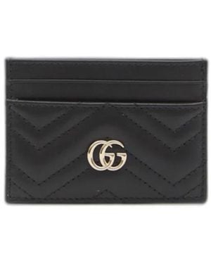 Gucci Leather Wallet Gg Marmont - White